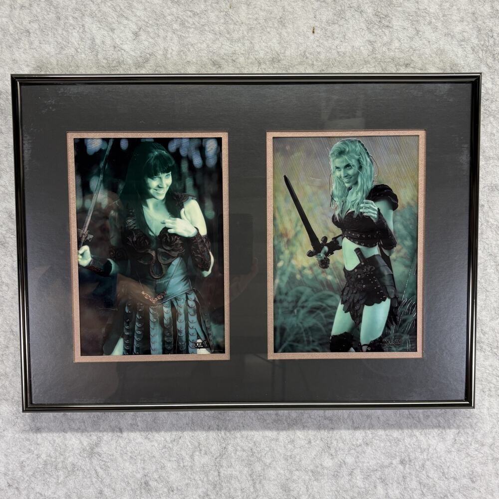 Vintage Xena & Callisto Rivals Limited Edition Framed Foil Art Print 1997 MCA